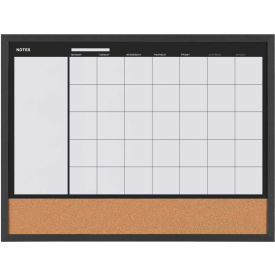 Bi-Silque Visual Communication Products  MX04511161 MasterVision 3-in-1 Dry-Erase Calendar Planner Board, 18" X 24", Black Frame image.