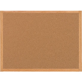 MasterVision Cork Bulletin Board 48" x 36" Oak Frame 