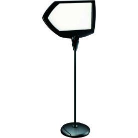 Bi-Silque Visual Communication Products  SIG01010101 MasterVision Arrow Dry-Erase Sign Stand, 17" X 25", Black image.