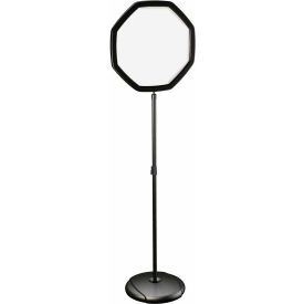 Bi-Silque Visual Communication Products  SIG08070101 MasterVision Octagon Dry-Erase Sign Stand, 16"  X 16", Black image.