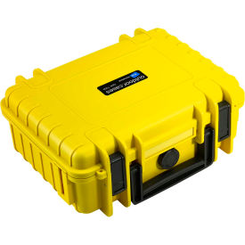 B&W North America 1000/Y/SI B&W Type 1000 Small Outdoor Waterproof Case W/ Sponge Insert Foam 10-3/4"L x 8-1/2"W x 4H, Yellow image.