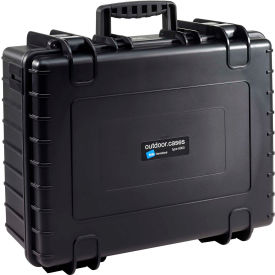B&W North America 6000/B/SI B&W Type 6000 Medium Outdoor Waterproof Case W/ Sponge Insert Foam 20"L x 16-1/2"W x 8-1/2H, Black image.