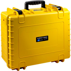 B&W North America 6000/Y/SI B&W Type 6000 Medium Outdoor Waterproof Case W/ Sponge Insert Foam 20"L x 16-1/2"W x 8-1/2H, Yellow image.