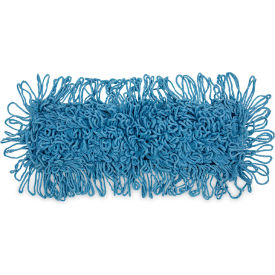 United Stationers Supply BWK1118 Boardwalk® Mop Head, Dust, Looped-End, Cotton/Synthetic Fibers, 18 x 5, Blue image.