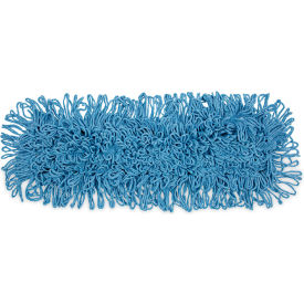 United Stationers Supply UNS1124 Boardwalk® Mop Head, Dust, Looped-End, Cotton/Synthetic Fibers, 24 x 5, Blue image.