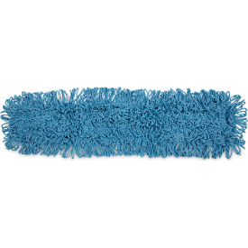 United Stationers Supply BWK1136 Boardwalk® Dust Mop Head, Cotton/Synthetic Blend, 36 x 5, Looped-End, Blue image.