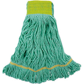 United Stationers Supply BWK1200LCT Boardwalk® EcoMop Looped-End Mop Head, Recycled Fibers, Large Size, Green, 12/case image.