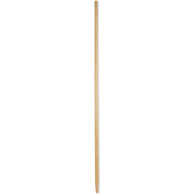 United Stationers Supply BWK125 Boardwalk® Tapered End Broom Handle, Lacquered Pine, 1.13" x 60", Natural image.