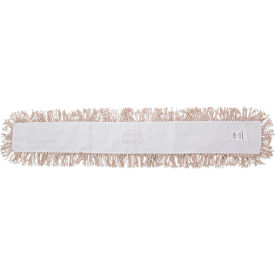 United Stationers Supply UNS1348 Boardwalk® Industrial Dust Mop Head, Hygrade Cotton, 48" x 5", White image.