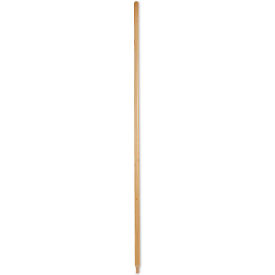 United Stationers Supply BWK137 Boardwalk® Heavy-Duty Threaded End Lacquered Hardwood Broom , 1.13" x 60", Natural image.
