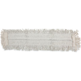 United Stationers Supply BWK1636 Boardwalk® Disposable Dust Mop Head w/Sewn Center Fringe, Cotton/Synthetic, 36 x 5, White image.