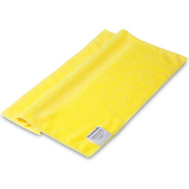 United Stationers Supply BWK16YELCLOTHV2 Boardwalk® Microfiber Cleaning Cloths, 16 x 16, Yellow, 24/Pack image.
