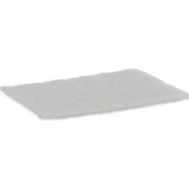 United Stationers Supply BWK198 Boardwalk® Light-Duty Scour Pad, White, 6 x 9, White, 20/case image.