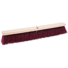 United Stationers Supply BWK20324 Boardwalk® Floor Brush Head, 3.25" Maroon Stiff Polypropylene Bristles, 24" Brush image.