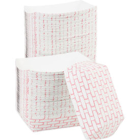Paper Food Baskets 25 lbs. Capacity Red/White 500 ct