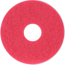 Premiere Pads PAD 4012 RED Boardwalk® Buffing Floor Pads, 12" Diameter, Red, 5/case image.