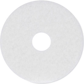Premiere Pads PAD 4015 WHI Boardwalk® Polishing Floor Pads, 15" Diameter, White, 5/case image.