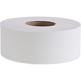 United Stationers Supply BWK410323 Boardwalk® Jumbo Roll Bathroom Tissue, Septic Safe, 2 Ply, 3.4" x 1,000 ft, 12 Rolls/Case image.