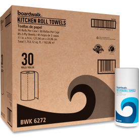 2-Ply Perforated Paper Towel Rolls 9" x 11" White 85 Sheets/Roll 30 Rolls/Case - BWK6272