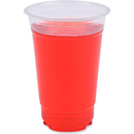 United Stationers Supply BWKPET20 Boardwalk® Clear Plastic Cold Cups, 20 oz, PET, 50 Cups/Sleeve, 20 Sleeves/case image.