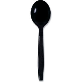 United Stationers Supply BWKSSHWPPBIW Boardwalk® Heavyweight Wrapped Polypropylene Cutlery, Soup Spoon, Black, 1,000/case image.