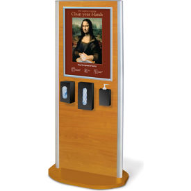 BRAESIDE HOLDINGS LLC WAC-BM-3D Braeside Ravinia Hygiene Station with Tamper Resistant Dispensers, Blonde Maple image.