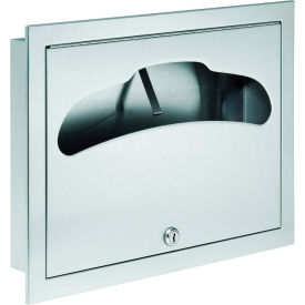 BRADLEY CORP. 584-000000 Bradley Corporation Recessed Toilet Seat Cover Dispenser, 500 Seat Covers - 584-000000 image.