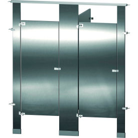 BRADLEY CORP BW23660-SS Bradley Stainless Steel 72" Wide Complete 2 Between Wall Compartments, Satin Brushed - BW23660-SS image.