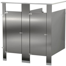 BRADLEY CORP IC23660-SS Bradley Stainless Steel 72" Wide Complete 2 In-Corner Compartments, Satin Brushed - IC23660-SS image.