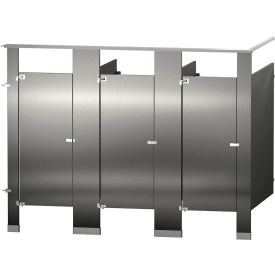 BRADLEY CORP IC33660-SS Bradley Stainless Steel 108" Wide Complete 3 In-Corner Compartments, Satin Brushed - IC33660-SS image.