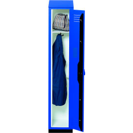 Bradley Corporation LK1212721HV-203 Bradley® 1-Tier 1 Door Wardrobe Locker w/Padlock Hasp, 12"W x 12"D x 72"H, Deep Blue, Assembled image.