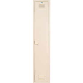 Bradley Corporation LK1518721HV-202 Bradley® 1-Tier 1 Door Wardrobe Locker w/ Padlock Hasp, 15"W x 18"D x 72"H, Beige, Assembled image.