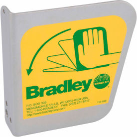 BRADLEY . S08-336 Bradley® S08-336 Eyewash Handle/Label Assembly, Stainless Steel image.