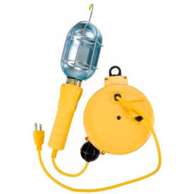 Bayco Products SL-450 Bayco® Standard Trouble Light W/Tap, SL-450, Retractable Reel, 20L Cord, 18/3 GA, Yellow, 6-PK image.