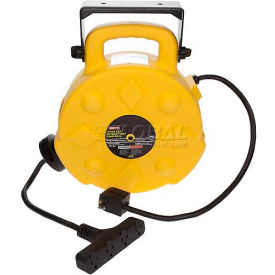 BAYCO Professional Quad-Tap Extension Cord - 40 12/3 on Retractable Reel
