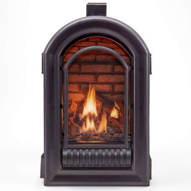 Natural Gas Ventless Fireplace Insert with Remote Control, 20000 BTU, Black view 2
