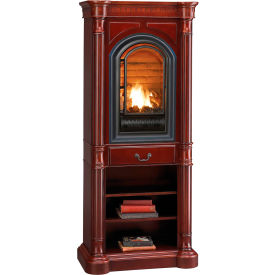 Natural Gas Vent Free Gas Tower Fireplace, 20000 BTU, Cherry view 2