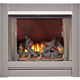 Outdoor Fireplace Insert with Log Set & Liner, 24000 BTU, Vintage Red view 2