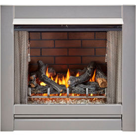 Outdoor Fireplace Insert with Log Set & Liner, 24000 BTU, Sandstone view 2