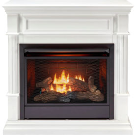 Duluth Forge Natural Gas Vent Free Fireplace System with Remote Control 26000 BTU White 