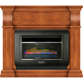 Duluth Forge Mini Hearth Ventless Gas Wall Fireplace 26000 BTU T-Stat Control Toasted Almond