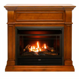 Duluth Forge Dual Fuel Ventless Gas Fireplace w/Mantel 26000 BTU Remote Apple Spice DFS-300R-4AS