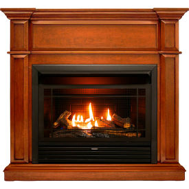 Duluth Forge Dual Fuel Ventless Gas Fireplace w/Mantel 26000 BTU T-Stat Apple Spice DFS-300T-3AS