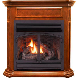 Duluth Forge Dual Fuel Ventless Gas Fireplace w/Mantel 32000 BTU T-Stat Apple Spice DFS-400T-4AS