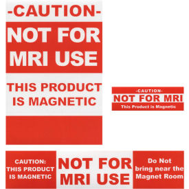 MRI Caution Labels, Red, 25/Pack view 2