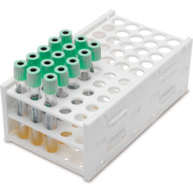 T-Rack Tube Rack for 13mm and 16mm Tubes, 50-Place, White view 2