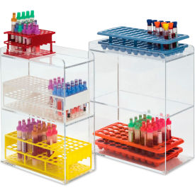 4" Vertical Tube Rack Organizer, Clear view 2