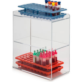 5" Vertical Tube Rack Organizer, Clear view 2