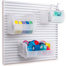 LabWall Panel Bundle Plus Bins, 2'W x 2'H, White view 2