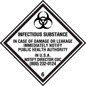 Hazardous Package Contents Labels, 4" x 4", White/Black, 250/Pack view 2